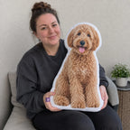 Custom Goldendoodle Pillow Cut to Your Dog's Silhouette