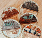 Custom Nursery Sign, 13-Inch Western Baby Room Decor with Pendleton, Cowhide, or Other Style
