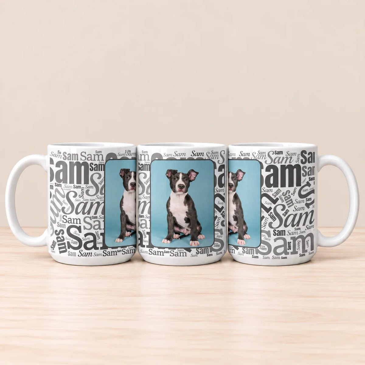 Custom Personalized Pet Mug, 15oz Glossy White Ceramic Coffee Cup for Morning Coffee, Tea, Cocoa and Pet Lover Gifts