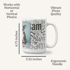 Custom Personalized Pet Mug, 15oz Glossy White Ceramic Coffee Cup for Morning Coffee, Tea, Cocoa and Pet Lover Gifts