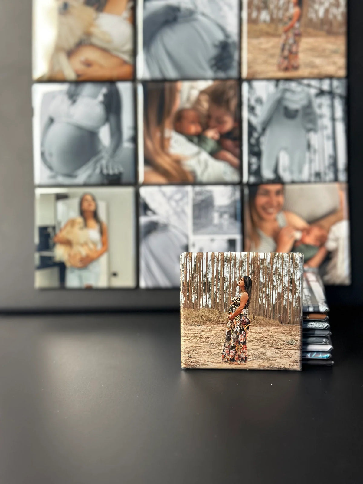 Custom Photo Magnets in a Set of 9, Handmade 2-Inch Squares for Fridge Decor and Personal Keepsakes
