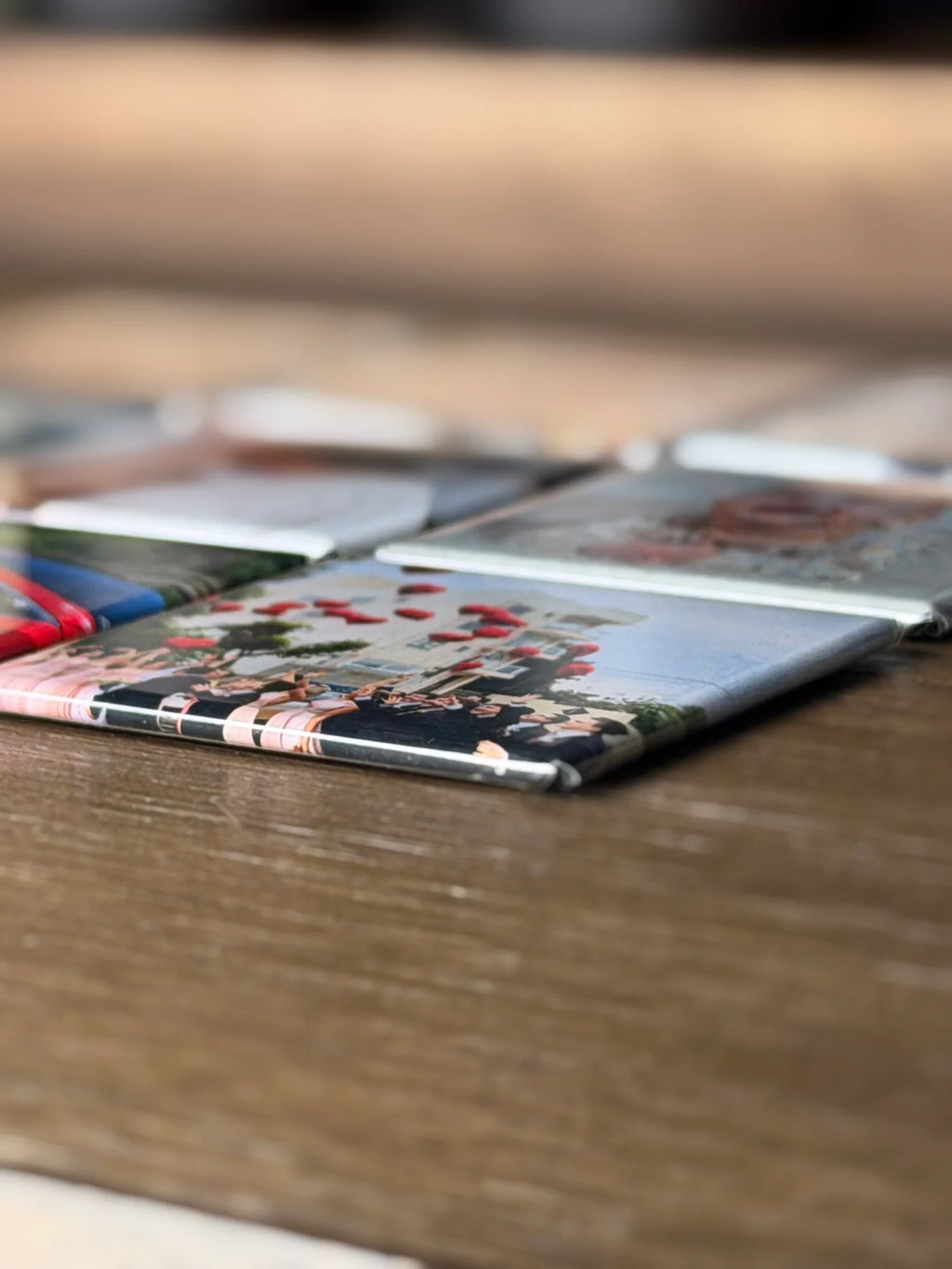 Custom Photo Magnets in a Set of 9, Handmade 2-Inch Squares for Fridge Decor and Personal Keepsakes