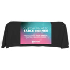 Custom Polyester Table Runner with Full-Color Artwork, Sewn Edges and Multiple 72-Inch Width