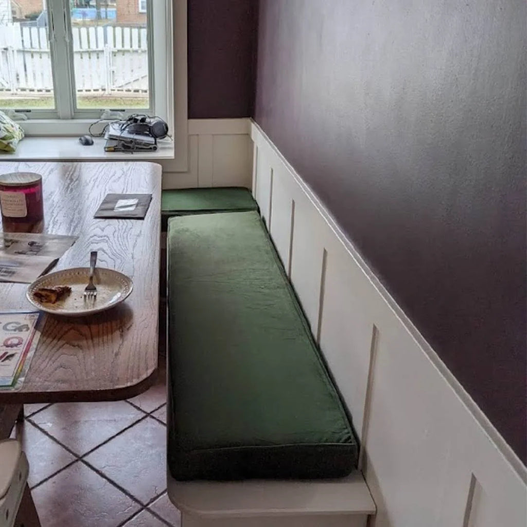 Custom Rectangle Banquette Bench Cushion for Dining, Kitchen, Entryway and Window Seat Comfort