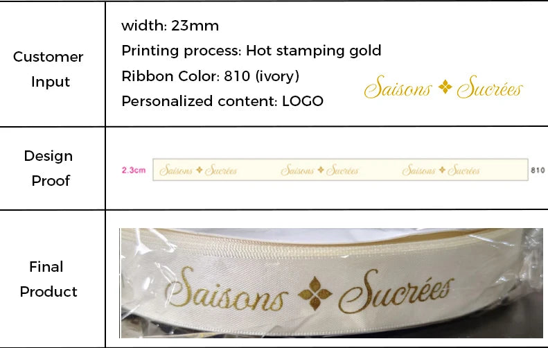 Custom Satin Ribbon Roll, 100 Yards with Personalized Logo, Text or Icon Printing in Multiple Widths and Colors