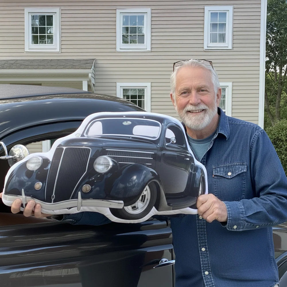 Custom Shaped Car Pillow, Double-Sided Photo Keepsake for Car Lovers in Small to XL Sizes · custom pillow