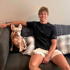 Custom Shaped Dorm Room Pillow Made from Your Photo, Double-Sided Color Keepsake for College Move-In
