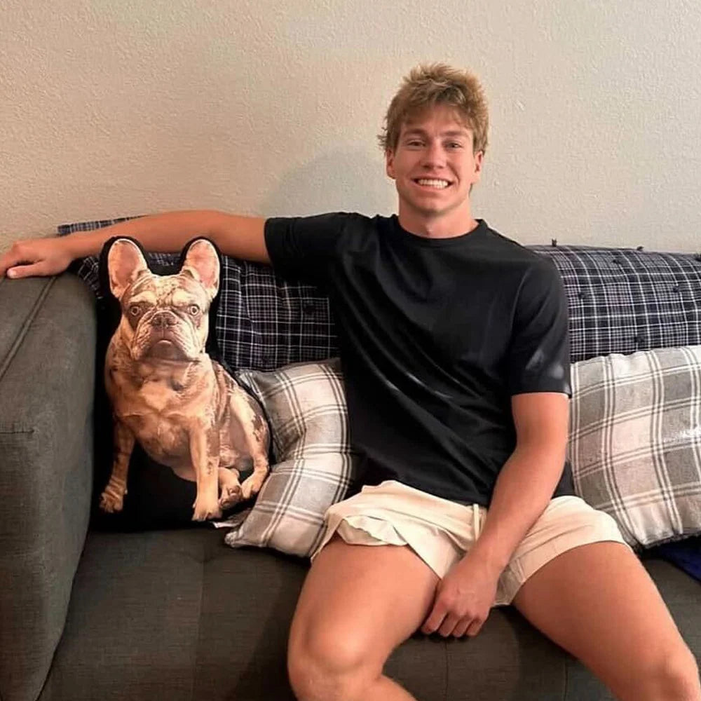 Custom Shaped Dorm Room Pillow Made from Your Photo, Double-Sided Color Keepsake for College Move-In