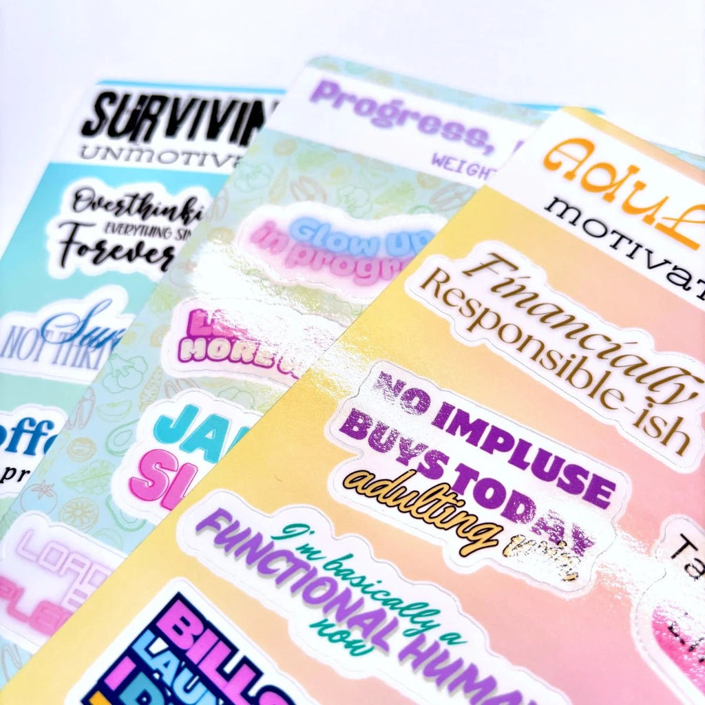 Custom Sticker Sheets with Your Background Artwork and Up to 17 Kiss-Cut Stickers per 19 x 12.5 cm Sheet