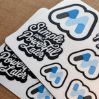 Custom Sticker Sheets with Your Background Artwork and Up to 17 Kiss-Cut Stickers per 19 x 12.5 cm Sheet