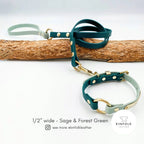 Custom Two Tone BioThane Dog Lead with Waterproof Finish, Solid Brass Clip, Smooth Handle and Flexible Length