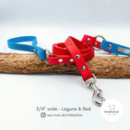 Custom Two Tone BioThane Dog Lead with Waterproof Finish, Solid Brass Clip, Smooth Handle and Flexible Length