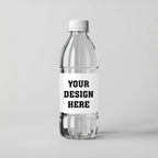 Custom Water Bottle Labels with Waterproof Vinyl, Uploadable Artwork, and Glossy or Matte Finish