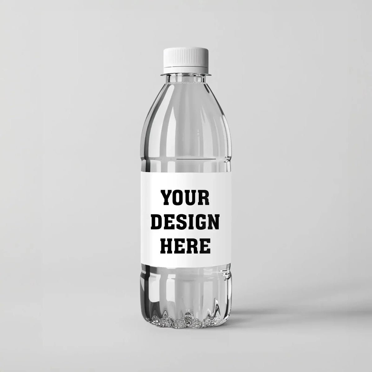Custom Water Bottle Labels with Waterproof Vinyl, Uploadable Artwork, and Glossy or Matte Finish