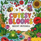 Cute Coloring Book with Bold Floral, Animal and Butterfly Designs, 40 Single-Sided Pages for Relaxing Creative Coloring