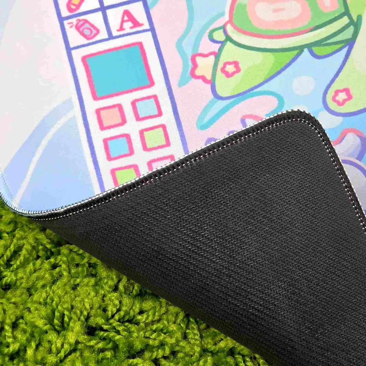 Cute Sea Pet Desk Mat, 15.5 x 31 Inch Workspace Mat with Stitched Edges and Soft Polyester-Neoprene Surface