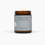 Cypress Sage & Patchouli Jar Candle, 9 oz Beeswax Essential Oil Candle with 35–40 Hour Burn
