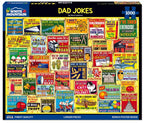 Dad Jokes 1000 Piece Jigsaw Puzzle with Funny Quips, Wisecracks and Puns, Finished 24 x 30 Inch