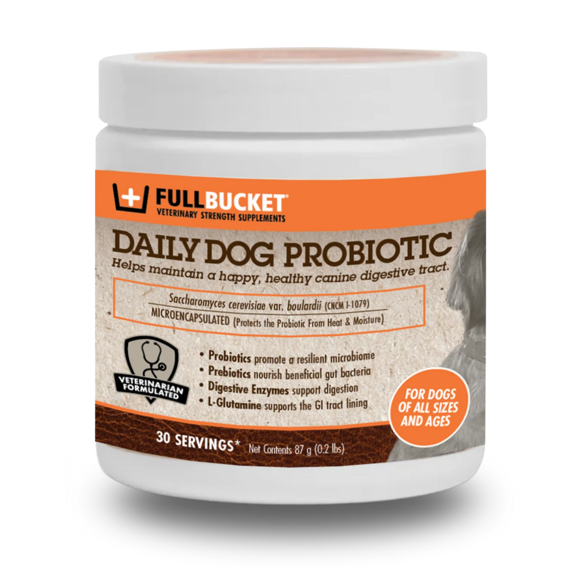 Daily Dog Probiotic Powder, Single-87g (30 servings)