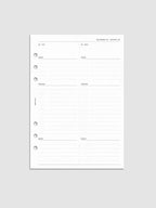 Daily Planner Inserts for 2027, Monday Start in a Compact Two-Days-per-Page Vertical Layout Across 270 Pages