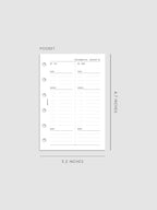 Daily Planner Inserts for 2027, Monday Start in a Compact Two-Days-per-Page Vertical Layout Across 270 Pages — Pocket