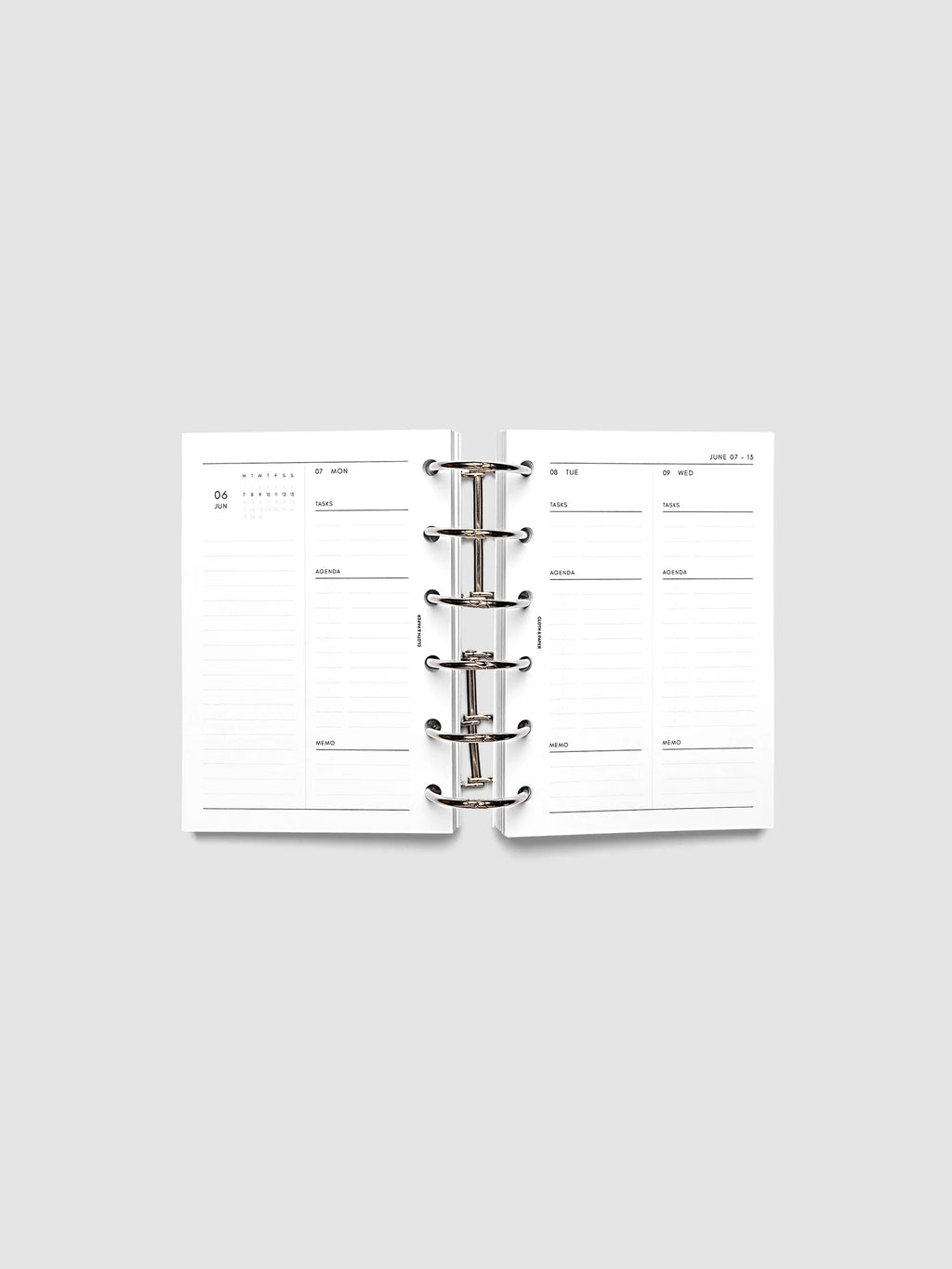 Daily Planner Inserts for 2027, Monday Start in a Compact Two-Days-per-Page Vertical Layout Across 270 Pages