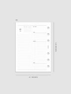 Daily Planner Inserts for 2027, Monday Start in a Compact Two-Days-per-Page Vertical Layout Across 270 Pages