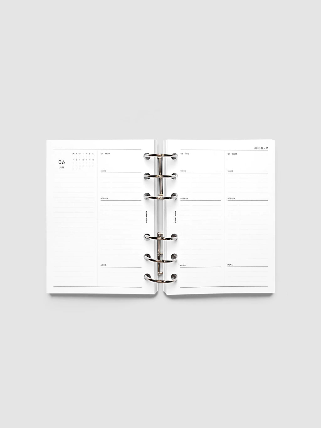 Daily Planner Inserts for 2027, Monday Start in a Compact Two-Days-per-Page Vertical Layout Across 270 Pages