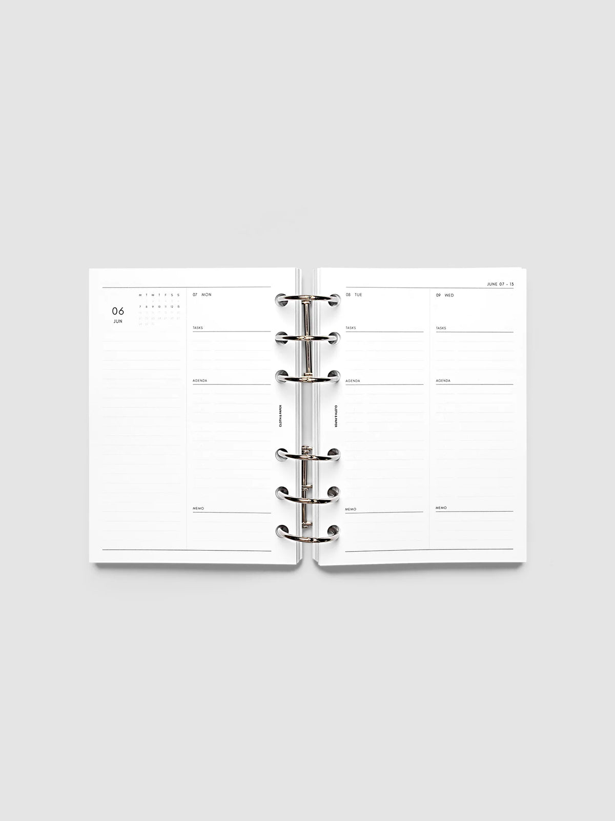 Daily Planner Inserts for 2027, Monday Start in a Compact Two-Days-per-Page Vertical Layout Across 270 Pages