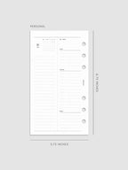 Daily Planner Inserts for 2027, Monday Start in a Compact Two-Days-per-Page Vertical Layout Across 270 Pages