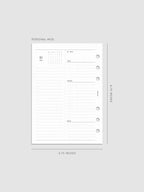 Daily Planner Inserts for 2027, Monday Start in a Compact Two-Days-per-Page Vertical Layout Across 270 Pages