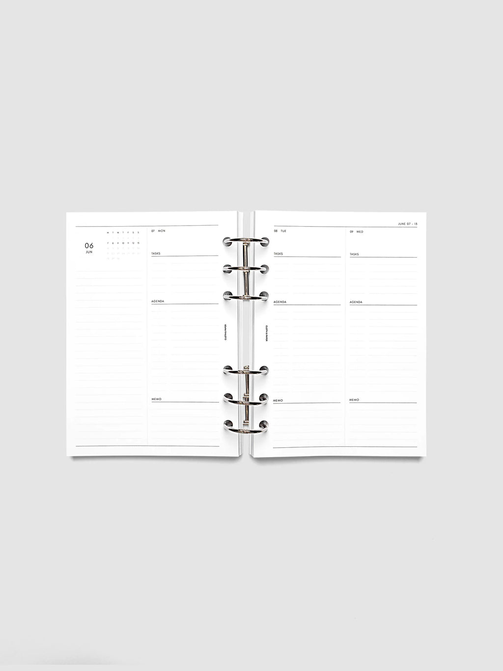 Daily Planner Inserts for 2027, Monday Start in a Compact Two-Days-per-Page Vertical Layout Across 270 Pages