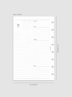 Daily Planner Inserts for 2027, Monday Start in a Compact Two-Days-per-Page Vertical Layout Across 270 Pages