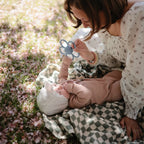Daisy Rattle Teether with Textured Silicone and Easy-Grasp Handles for Baby Teething and Play