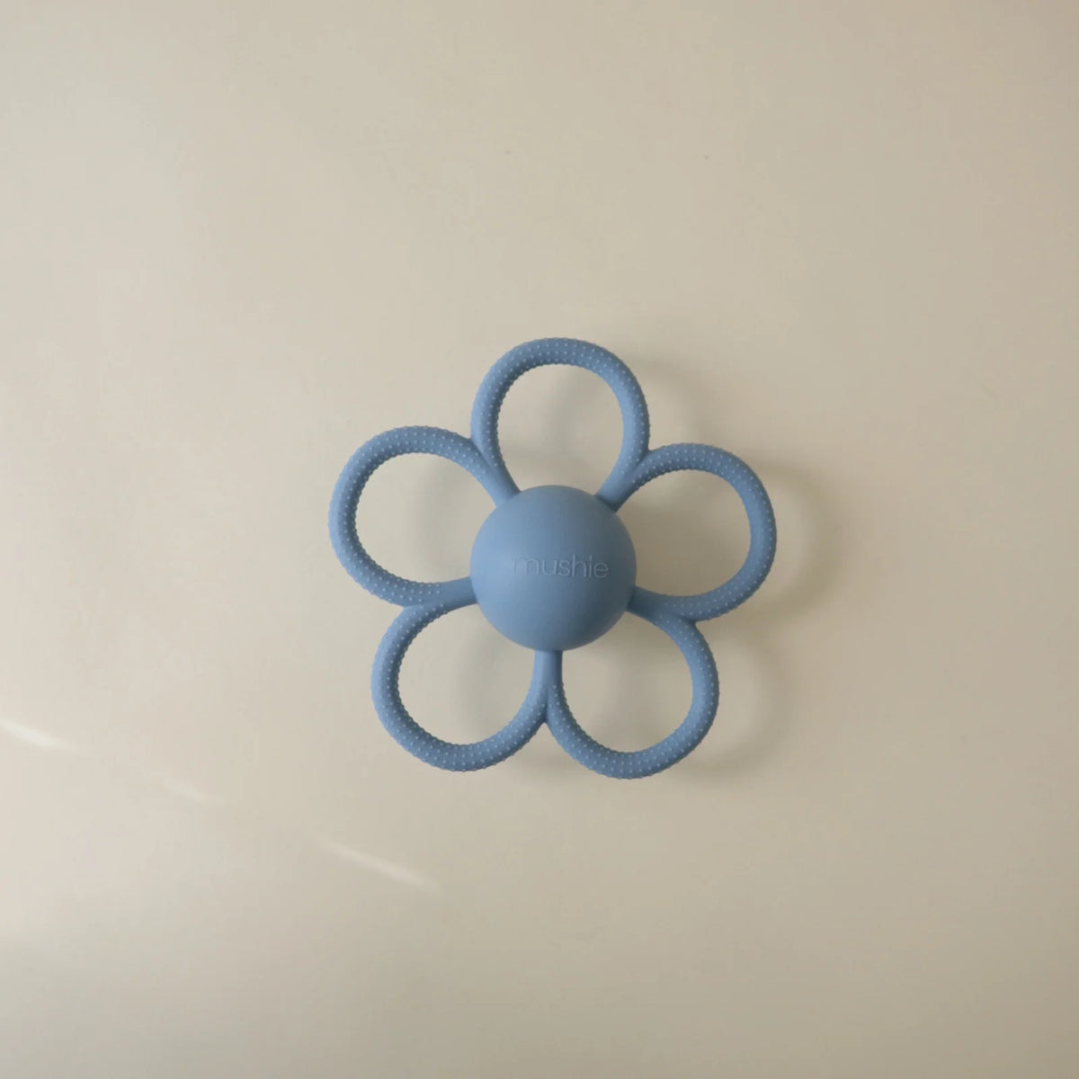 Daisy Rattle Teether with Textured Silicone and Easy-Grasp Handles for Baby Teething and Play