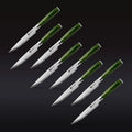 Damascus Steel Steak Knife Set, 8-Piece Japanese Damascus Blades
