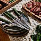 Damascus Steel Steak Knife Set, 8-Piece Japanese Damascus Blades