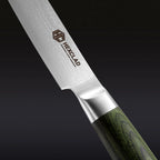 Damascus Steel Utility Knife, 5-Inch Green Kitchen Knife