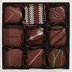 Dark Chocolate Gift Box, 9 Pieces of Rich Chocolate and Herb, Nut, Fruit and Spice Flavors, 4.3 oz