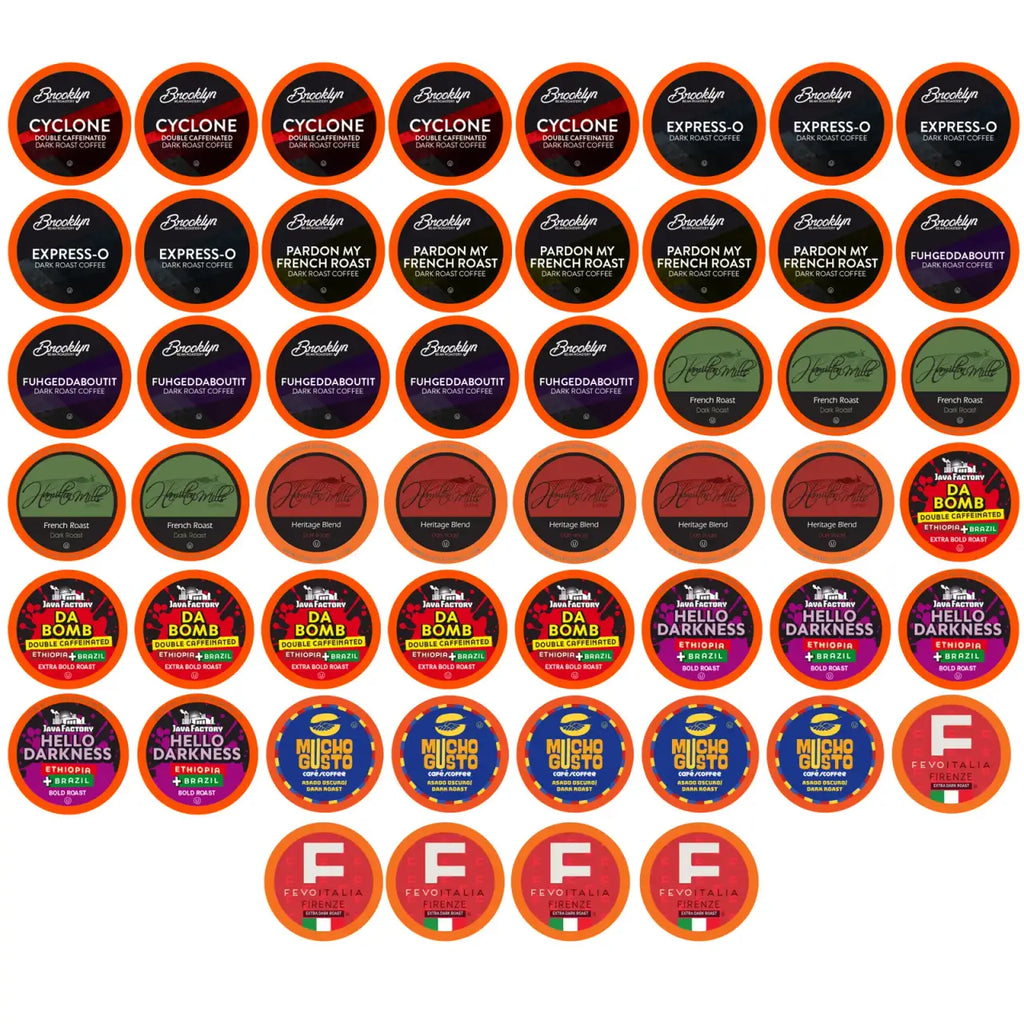 Dark Roast Coffee Pods Variety Pack with 40 or 100 Bold Coffee Pods for Keurig K-Cup Brewers