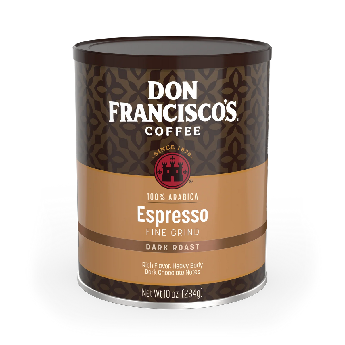 Dark Roast Ground Espresso Coffee in a 10 oz. Fine Grind Can, Ground-10 oz.