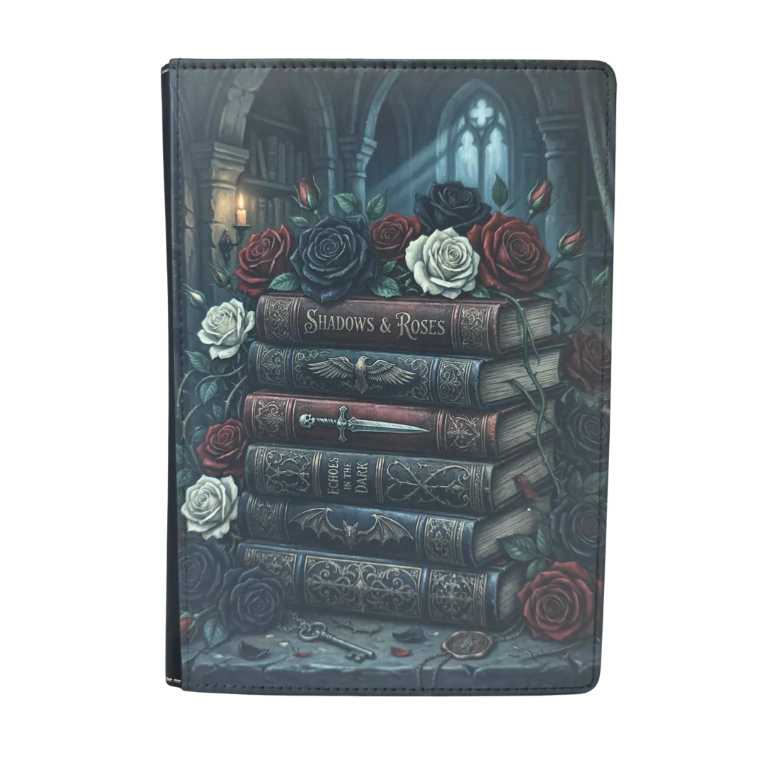 Dark Romance Book Journal with a Reusable Faux Leather Cover for Personal Notes and Creative Ideas