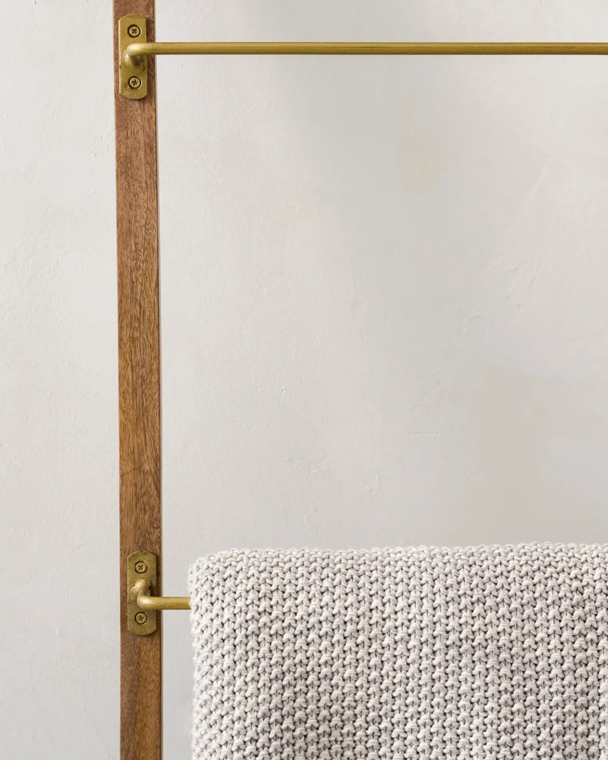 Decorative Brass and Wood Library Ladder