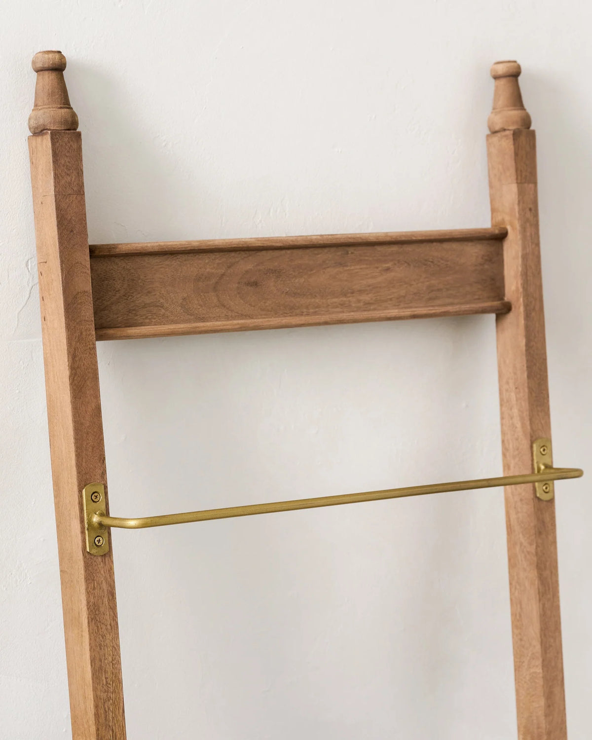 Decorative Brass and Wood Library Ladder
