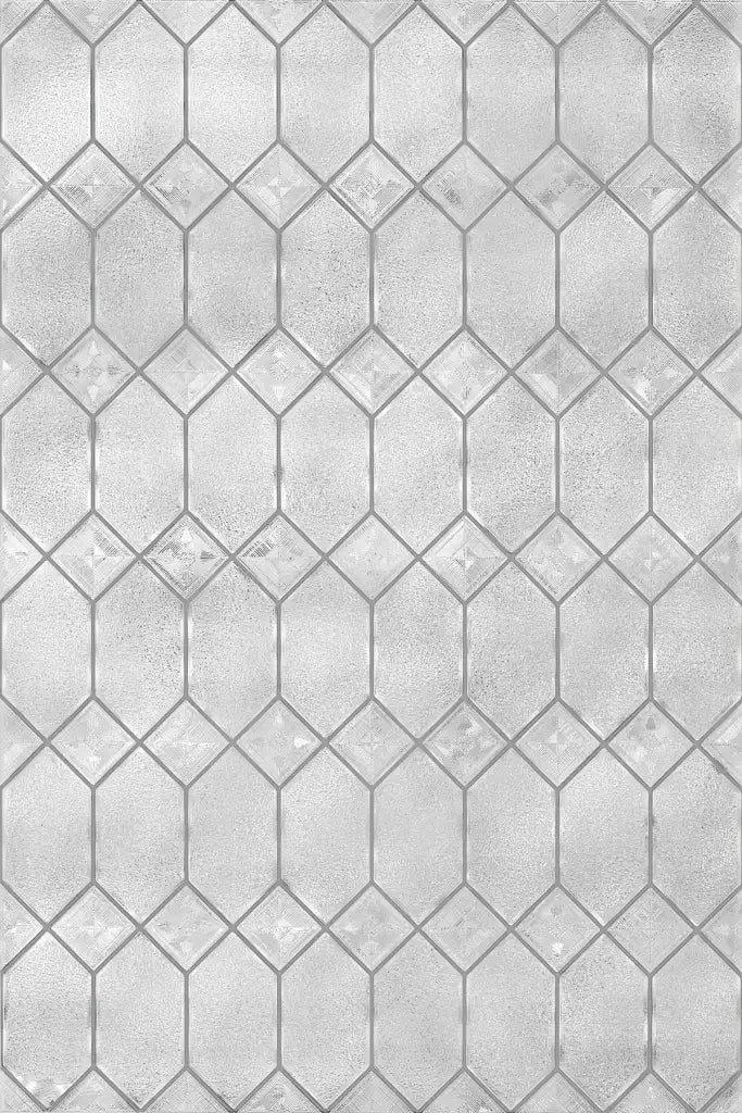 Decorative Window Privacy Film in an Old English Geometric Design