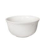 Deep Soup and Cereal Bowls Set of 4 in White Stoneware
