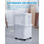 Dehumidifier for Large Spaces with 50 Pint Daily Moisture Removal, Wi-Fi Control, Lift-and-Twist Design and Pump