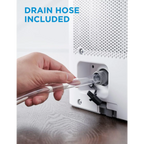 Dehumidifier for Large Spaces with 50 Pint Daily Moisture Removal, Wi-Fi Control, Lift-and-Twist Design and Pump