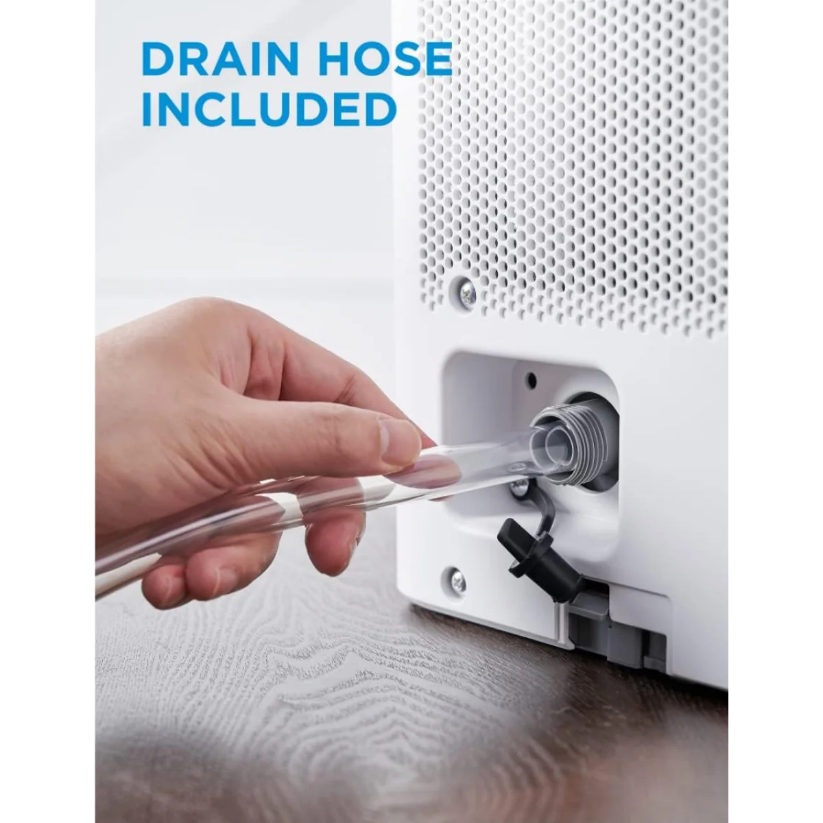 Dehumidifier for Large Spaces with 50 Pint Daily Moisture Removal, Wi-Fi Control, Lift-and-Twist Design and Pump