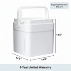Dehumidifier for Large Spaces with 50 Pint Daily Moisture Removal, Wi-Fi Control, Lift-and-Twist Design and Pump